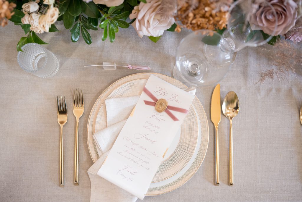 table setting by Lake of the Ozarks Wedding Photographer Mitchell Bennett Photography